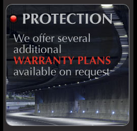 We offer several additional warranty plans Protection